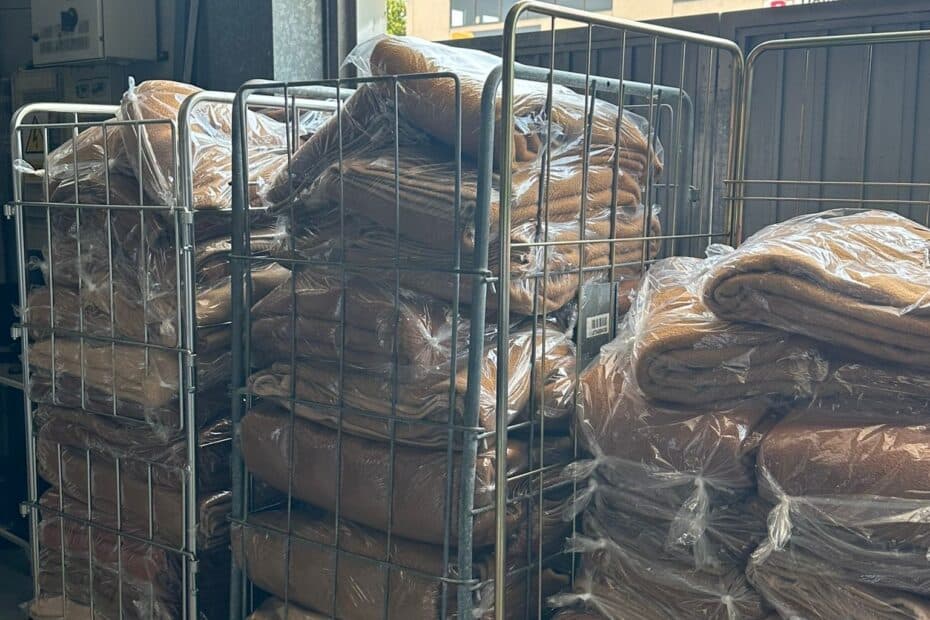 embalaje de ropa para el transporte
